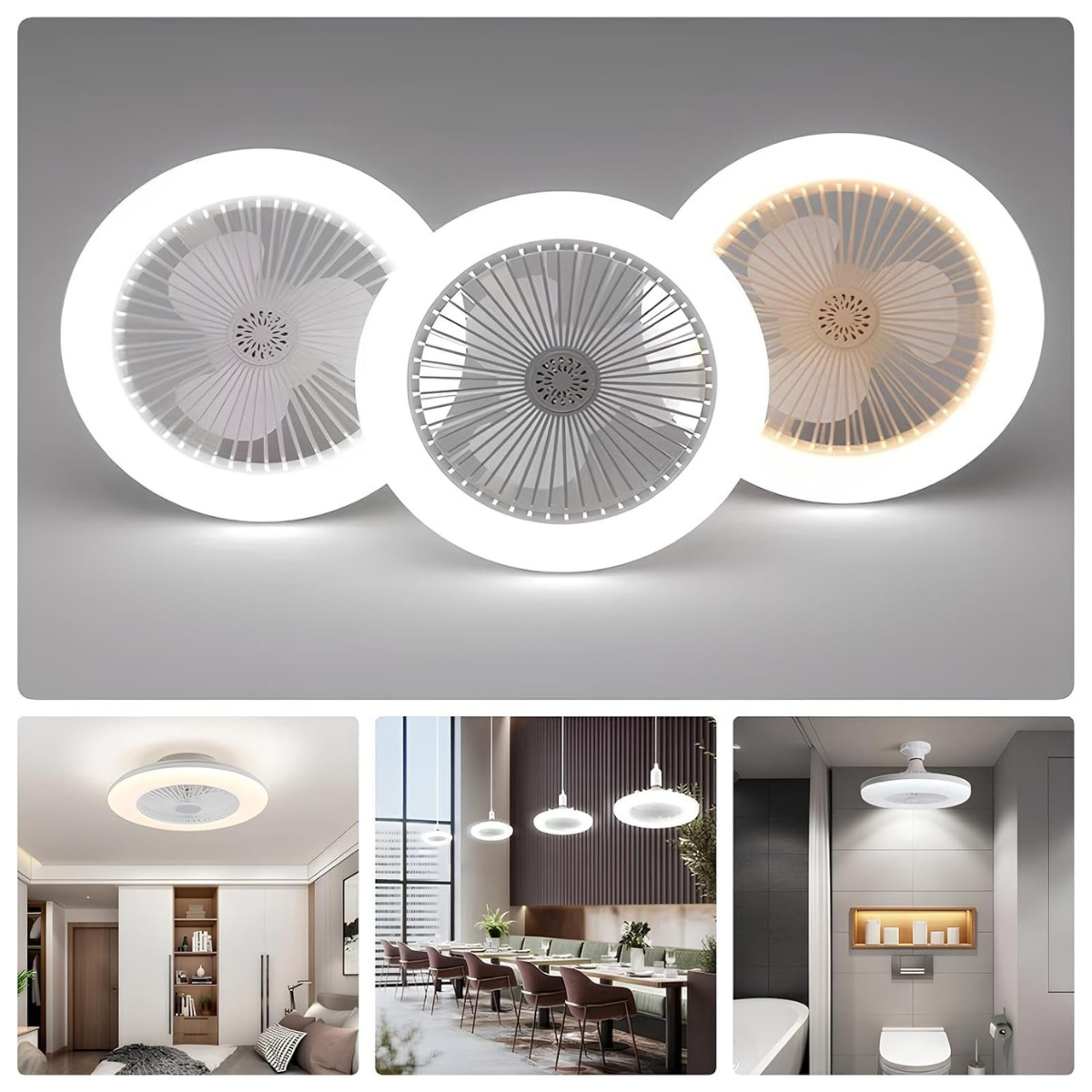 Mini Ventilador de Techo + Control